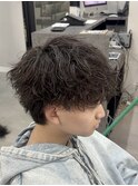 ツイストシャドウパーマ×ラウンドマッシュ