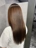 【一押し☆】カット+プレミアム縮毛矯正+リタッチカラー+プレTr ¥12800