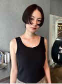 ハンサムショートボブ×ボルドーカラー　【鎌田　隆雅】