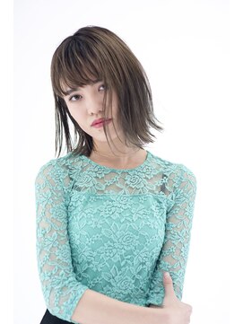 ティーシースペース 元住吉店(T.C.SPACE) 【外ハネボブ】　グレージュグラデーション　×　ハイライト