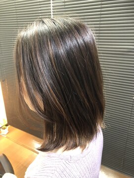 ヘアーメイク クーラ 行橋店(Hair make CURA) ツヤ感ストレート30代40代外ハネ