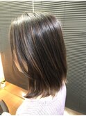 ツヤ感ストレート30代40代外ハネ