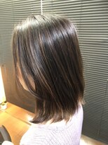 ヘアーメイク クーラ 行橋店(Hair make CURA) ツヤ感ストレート30代40代外ハネ