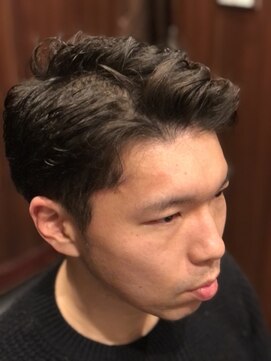 ヒロギンザ 田町店(HIRO GINZA) ビジネス七三パーマスタイル