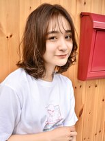 ブゾン(buZon)&nbsp;シースルーバング×毛先カールミディ