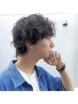 エストアール フクオカ 福岡博多店(est-r. Fukuoka) ショートウルフ×ニュアンスパーマ