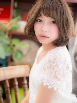 カバーヘア ブリス 上尾西口店(COVER HAIR bliss) アンニュイ小顔オリーブアッシュ前下がりボブc4上尾20代30代40代