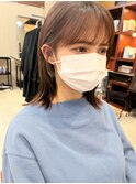 顔まわりおくれ毛カット×ココアベージュカラー