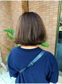 白髪ぼかしハイライトメッシュボブ