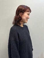 リブロ(LiBro) チェリーブラウン大人ガーリーウェーブミディアム似合わせカット