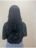 ブルー裾カラー