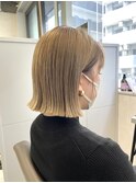 切りっぱなしボブハイトーンボブ透明感カラーモテ髪大人ボブ