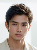 仙台スパイキーショートパーマフェザーパーマ30代メンズヘア黒髪