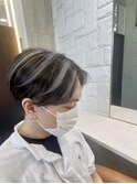 シルバーハイライト×メンズショート