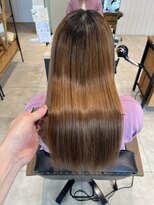 エクファヘアエステプラス 草津 栗東(ex-fa hair esthe+) イメチェン/ピンクベージュ/アンブレラカラー/前髪/南草津/栗東