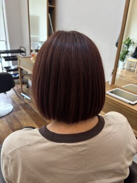ウェーブ(wave) まとまりボブ×ピンクブラウン