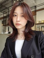 フィルムス 銀座(FILMS) ダークパープル/レイヤーボブ/顔周りレイヤー/くびれレイヤー