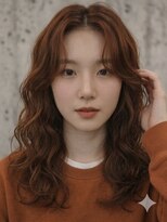ノラ シブヤ(NORA)&nbsp;小顔ミディアムパーマミディアムデジタルパーマボブパーマ前髪