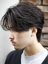 ルーシー 福岡大名店(LUCEY) センターパートフェザーパーマツイストスパイラルパーマメンズ