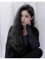 レーヴ リゾート 池袋(Reve resort) アッシュグラデーションカラーブリーチネイビーカラー美髪