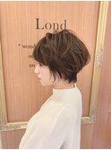 【石田勇士郎】黒髪毛先パーマ横顔美人ショート