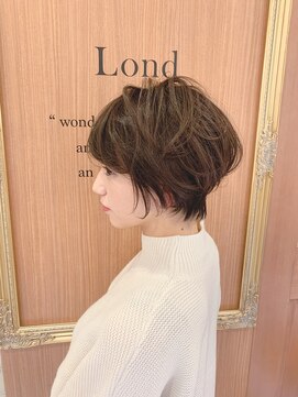 ロンド パルティール 大宮(Lond partir) 【石田勇士郎】黒髪毛先パーマ横顔美人ショート