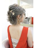 ボブ アレンジハーフアップ　ヘアセット