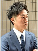 クオンヒール(QUON HEAL)&nbsp;七三アップバングニュアンスパーマテーパーフェードｎ