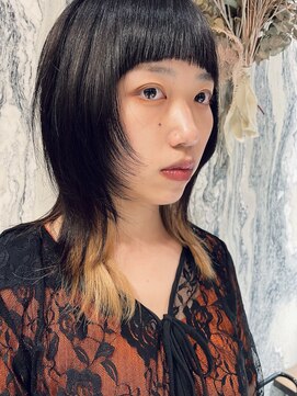 ランベリー(LANVERY) おしゃれな大人のウルフヘア/黒髪/デザインカラー