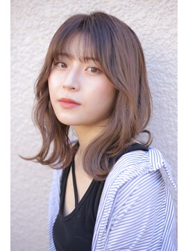 イオエ(ioe) 前髪/アンブレラカラー/こなれミディ/イメチェン/ウェーブパーマ