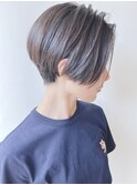 【モリオ原宿】黒髪ショート　ハンサムショート　前髪なし
