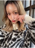 Voasorte ORIENTAL  シースルーバング×ミルクティーカラー