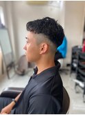 【soy-kufu】MEN'S HAIR束感ショートヘアアッシュブラック