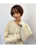 ショートヘア_レイヤーショート_ベージュカラー