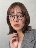 ノイ(noi) 顔周りレイヤーカットグレージュカラーくびれボブベージュカラー