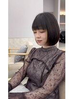 サンド 鹿児島中央(sand)&nbsp;ボブ　フルバング　ハッシュカット　イメチェン　似合わせカット