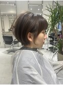 レイヤーカットハイライトショートヘアイルミナカラーオージュア