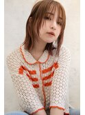 フェイスレイヤーカット切りっぱなしボブ