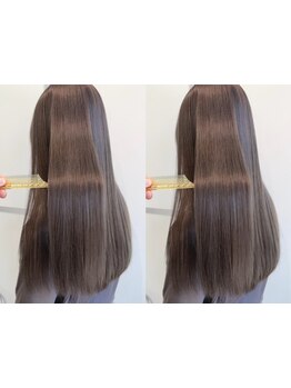 髪の広がりやクセを抑えるストレートで髪質改善☆ブリーチ/ダブルカラーでダメージが気になる方も美髪に♪