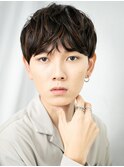 20代30代くせ毛風ダークアッシュ重めスマートマッシュe仙台