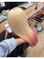 ピコット(P cott)&nbsp;デザインカラー ブロンド×ピンク