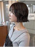 ボブパーマ顎ラインボブ20代30代