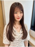 シースルーバング×ロングレイヤー 30/40/50代
