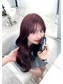 ブラウン(Brown) ブリーチなしピンク×韓国風ヨシンモリ