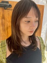 2195ヘアー 世田谷代田(2195hair)&nbsp;顔まわりレイヤー/縮毛矯正/くすみベージュ/髪質改善
