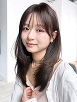 アイティーバイアルバム 松戸店(IT by ALBUM)&nbsp;グレージュロング暗めカラー韓国ヘア顔周りレイヤー_F21128
