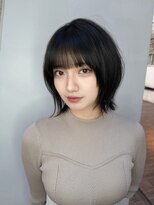 メイバイリーブル 表参道 原宿(May by Livre) レイヤー ダークアッシュ ぱっつん前髪 アイドル ハッシュカット