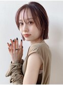大人ボブ*切りっぱなしボブ*前髪ありボブ*前髪カット*髪質改善