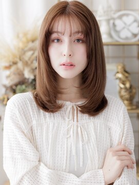 カバーヘア ブリス 川口(COVER HAIR bliss) 春カラーブリーチなし小顔ミディアムレイヤーa川口20代30代40代