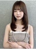 ◎レイヤーカット/顔周りカット/ブリーチなし/ミルクベージュ